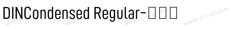 DINCondensed Regular字体转换